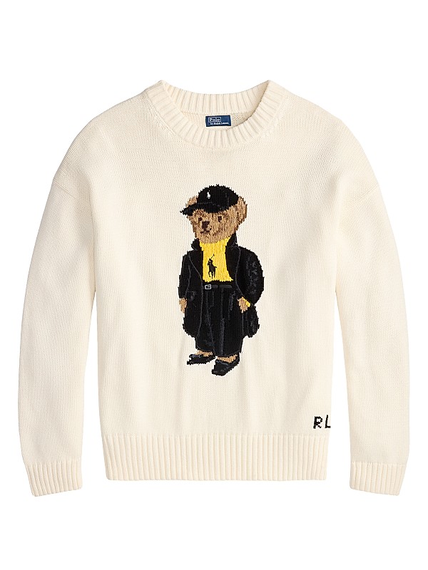 Polo Ralph Lauren Polo Bear Crewneck Cotton Sweater | Saks Fifth